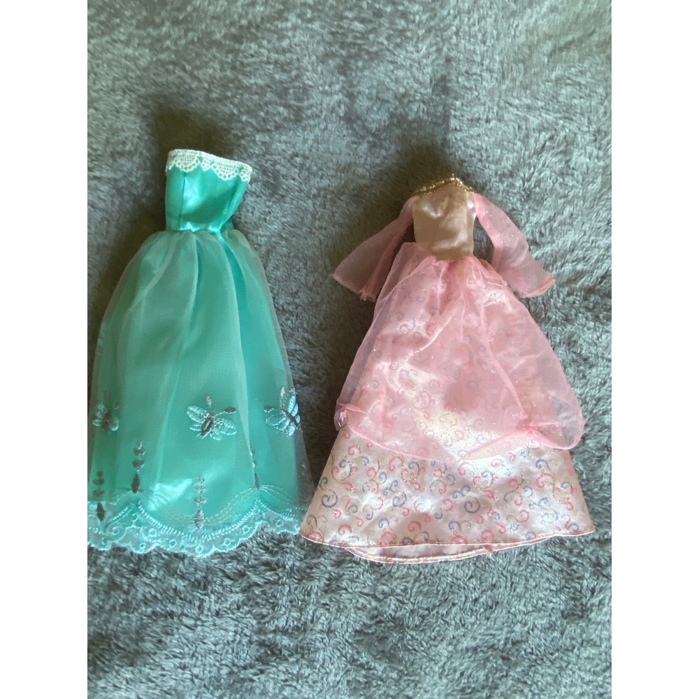 Barbie Doll Dress Gowns Lot Of Two Vintage 2003 s31